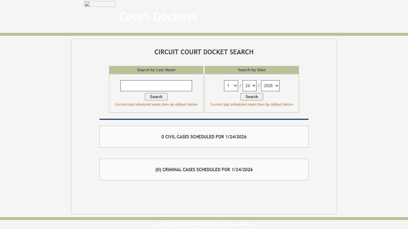 Harrison County! Online Services and Information